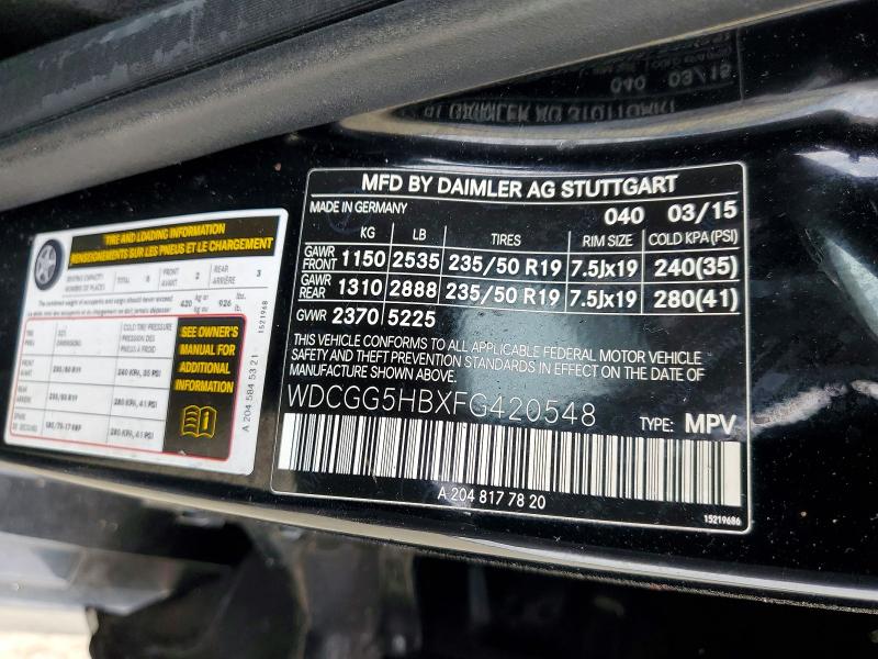 Продажа на аукционе авто 2015 Mercedes-benz Glk, vin: WDCGG5HBXFG420548, номер лота: 67151286