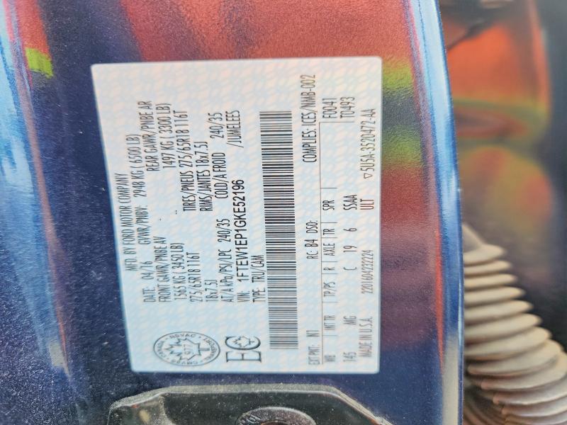 Продаж на аукціоні авто 2016 Ford F150, vin: 1FTEW1EP1GKE52196, номер лоту: 63805646