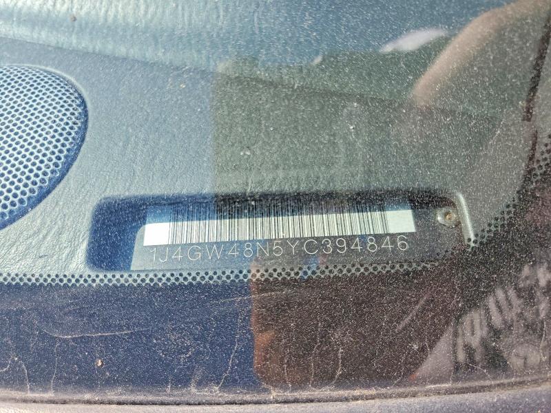 Aukcja sprzedaży 2000 Jeep Grand Cherokee, vin: 1J4GW48N5YC394846, numer aukcji: 65717446