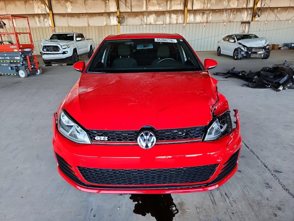 2017 Volkswagen Gti მანქანა იყიდება აუქციონზე, vin: 3VW5T7AU7HM075467, აუქციონის ნომერი: 65396776