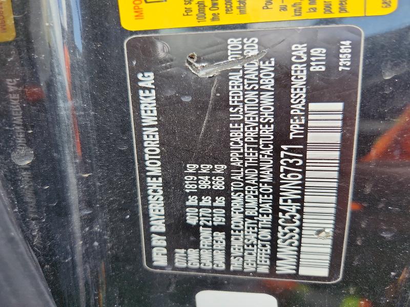 Продаж на аукціоні авто 2015 Mini Cooper, vin: WMWSS5C54FWN67371, номер лоту: 65863826