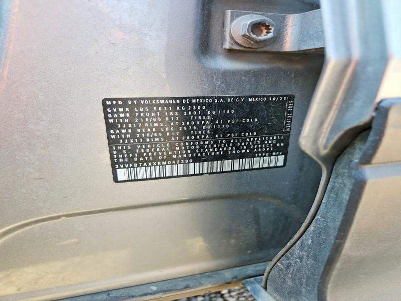 Aukcja sprzedaży 2024 Volkswagen Tiguan, vin: 3VVFB7AXXRM042390, numer aukcji: 61620166