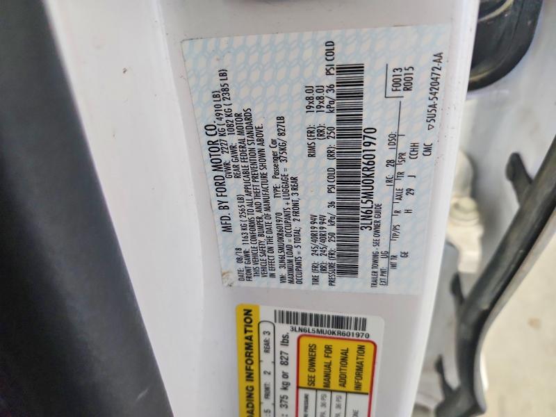 Продажа на аукционе авто 2019 Lincoln Mkz, vin: 3LN6L5MU0KR601970, номер лота: 64887116