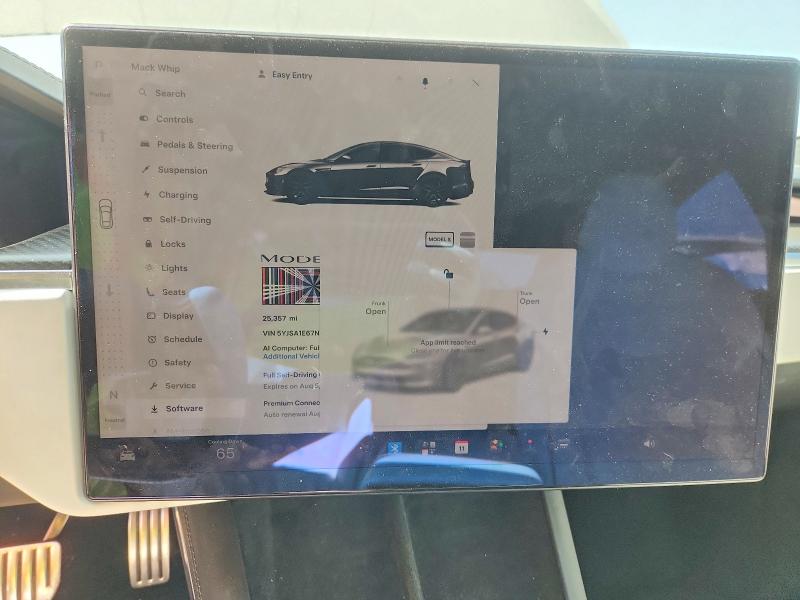 Продажа на аукционе авто 2022 Tesla Model S, vin: 5YJSA1E67NF479342, номер лота: 60719106