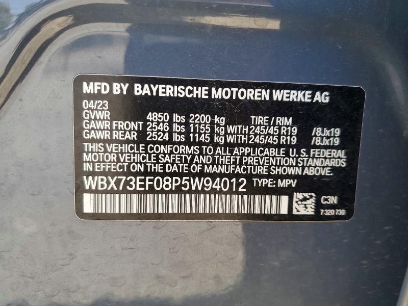 Aukcja sprzedaży 2023 Bmw X1, vin: WBX73EF08P5W94012, numer aukcji: 62715176