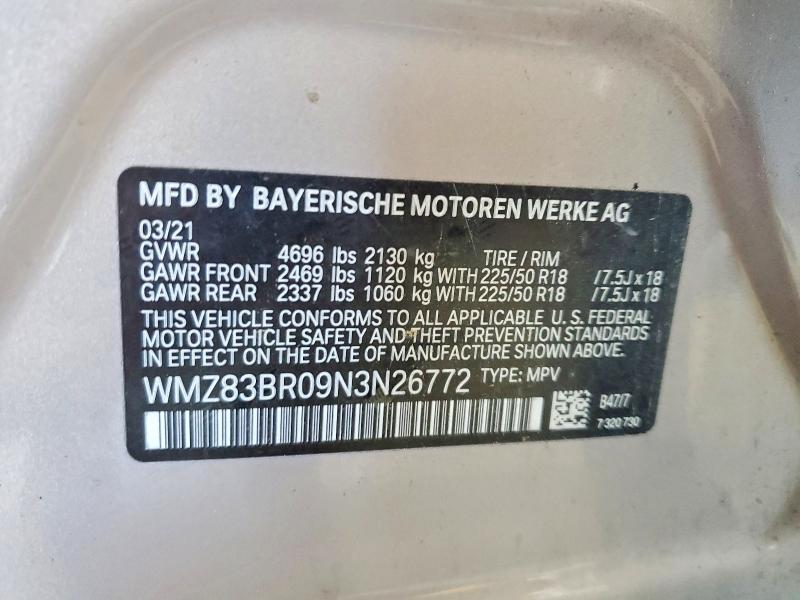 66355846 :رقم المزاد ، WMZ83BR09N3N26772 vin ، 2022 Mini Cooper مزاد بيع