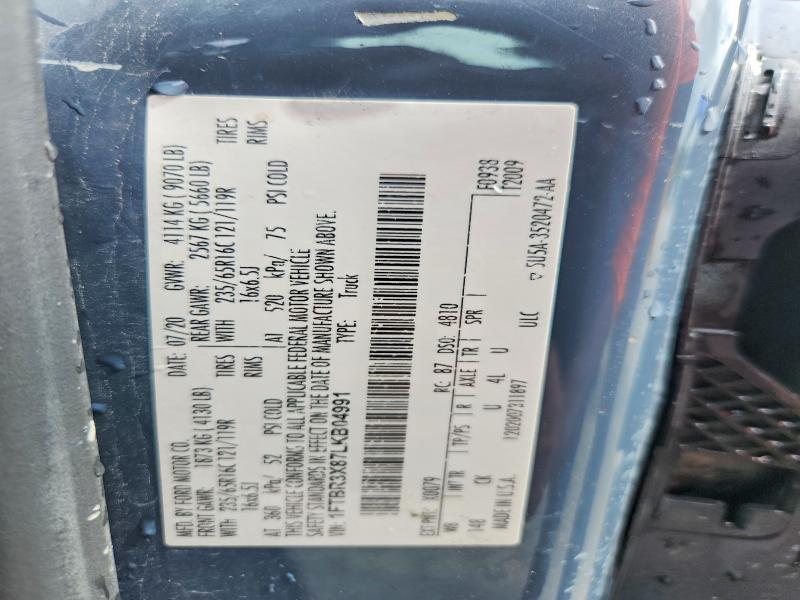 Продажа на аукционе авто 2020 Ford Transit, vin: 1FTBR3X87LKB04991, номер лота: 62543526