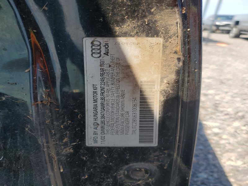 64477946 :رقم المزاد ، TRUTC28N631008754 vin ، 2003 Audi Tt مزاد بيع