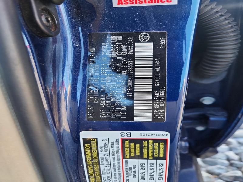 64318036 :رقم المزاد ، 4T1BK36B28U288553 vin ، 2008 Toyota Avalon مزاد بيع