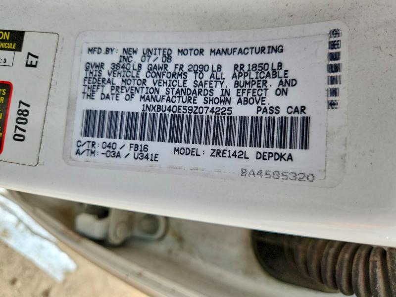 Aukcja sprzedaży 2009 Toyota Corolla, vin: 1NXBU40E59Z074225, numer aukcji: 66751616