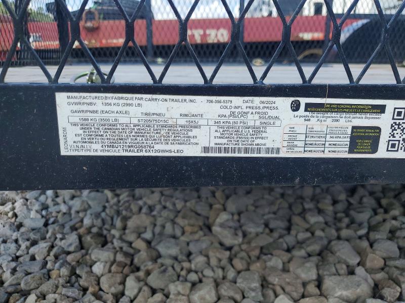 2024 Carry-on Unknown მანქანა იყიდება აუქციონზე, vin: 4YMBU1219RG058764, აუქციონის ნომერი: 62696566