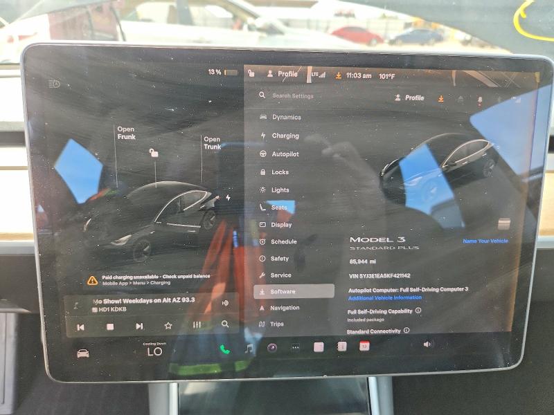 Продажа на аукционе авто 2019 Tesla Model 3, vin: 5YJ3E1EA5KF421142, номер лота: 62704936
