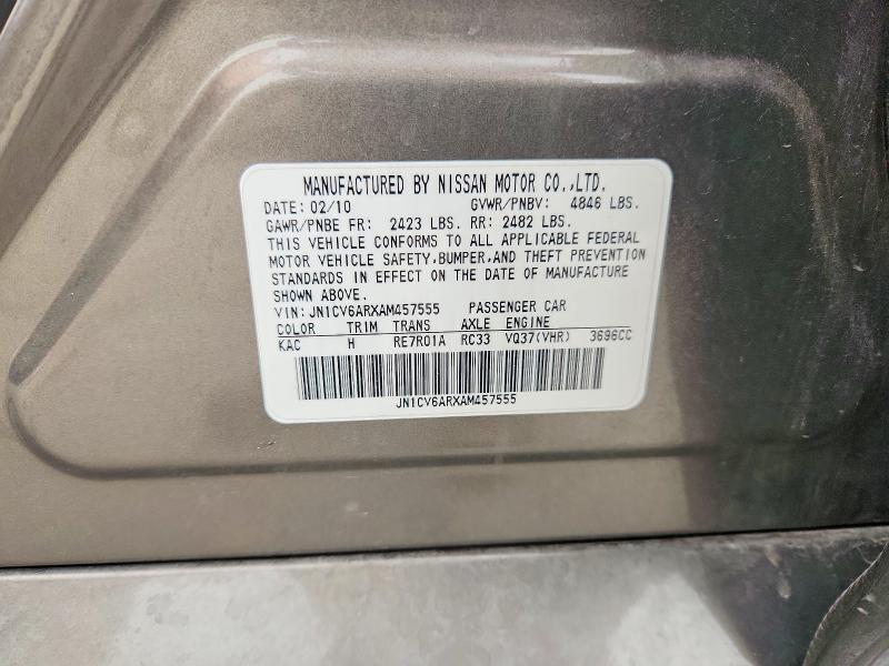 Продаж на аукціоні авто 2010 Infiniti G37 Sedan, vin: JN1CV6ARXAM457555, номер лоту: 63581566