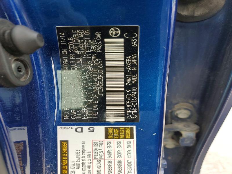 Продажа на аукционе авто 2015 Toyota Prius V, vin: JTDZN3EU5FJ016767, номер лота: 63930596