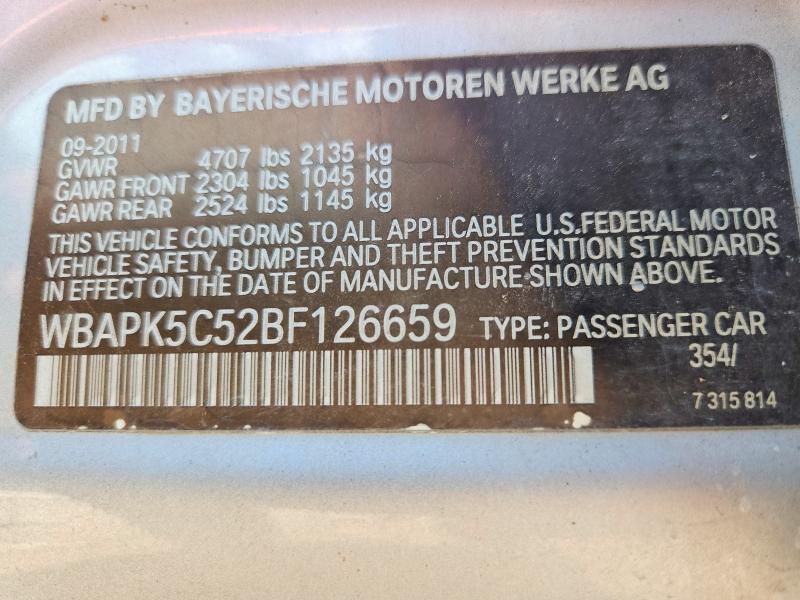 Aukcja sprzedaży 2011 Bmw 328, vin: WBAPK5C52BF126659, numer aukcji: 65432126