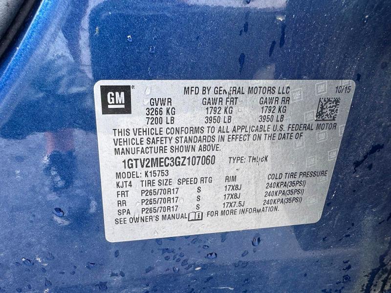 Aukcja sprzedaży 2016 Gmc Sierra, vin: 1GTV2MEC3GZ107060, numer aukcji: 67277996