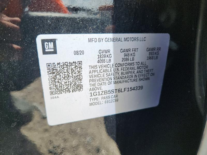 Aukcja sprzedaży 2020 Chevrolet Malibu, vin: 1G1ZB5ST6LF154339, numer aukcji: 59082016