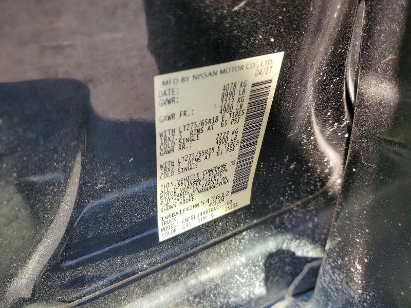 2017 Nissan Titan Xd მანქანა იყიდება აუქციონზე, vin: 1N6BA1F41HN545612, აუქციონის ნომერი: 67285726