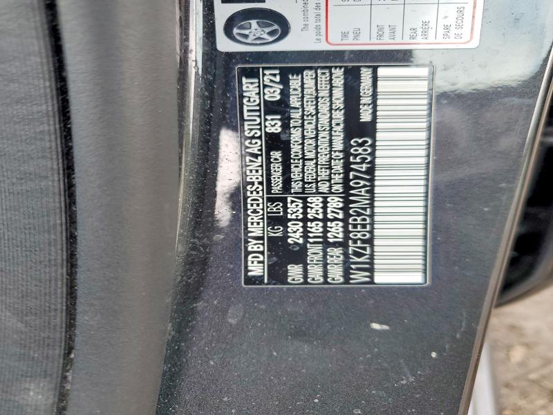 Продаж на аукціоні авто 2021 Mercedes-benz E, vin: W1KZF8EB2MA974583, номер лоту: 66477426
