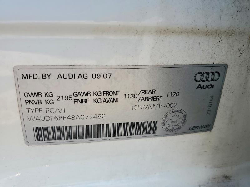 Продажа на аукционе авто 2008 Audi A4, vin: WAUDF68E48A077492, номер лота: 64362736