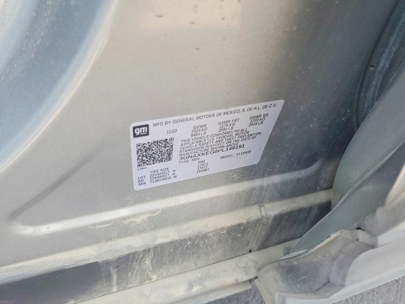 64325426 :رقم المزاد ، 3GNAXKEG0PL149191 vin ، 2023 Chevrolet Equinox مزاد بيع