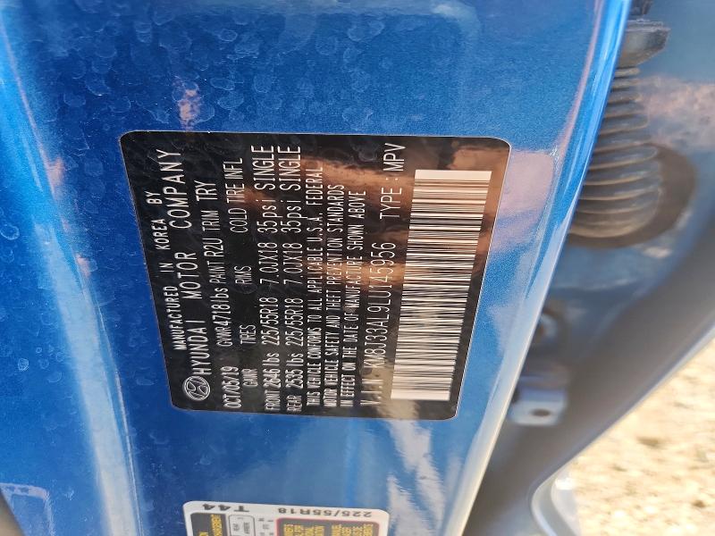 Aukcja sprzedaży 2020 Hyundai Tucson, vin: KM8J33AL9LU145956, numer aukcji: 66199556
