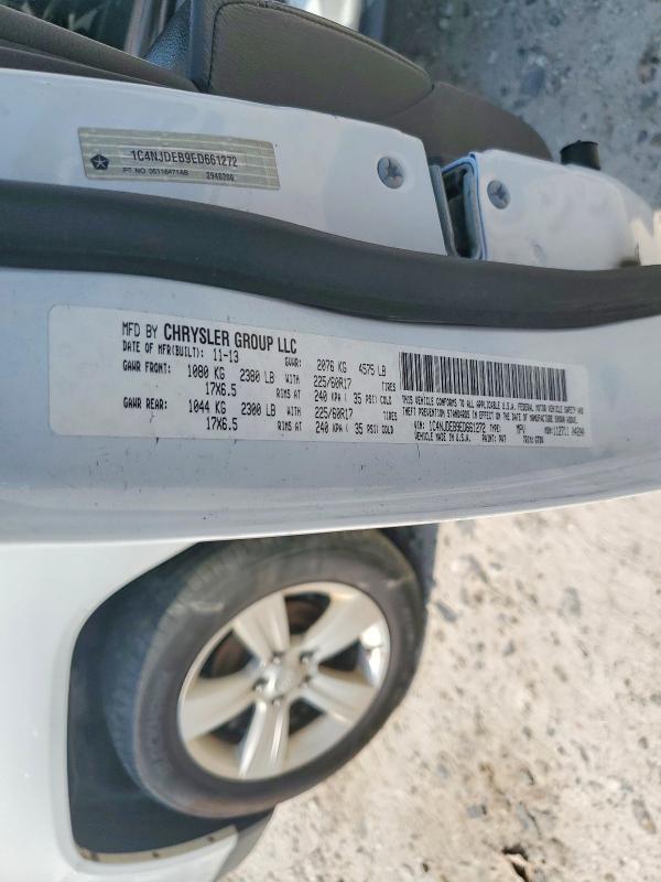 2014 Jeep Compass მანქანა იყიდება აუქციონზე, vin: 1C4NJDEB9ED661272, აუქციონის ნომერი: 64624256