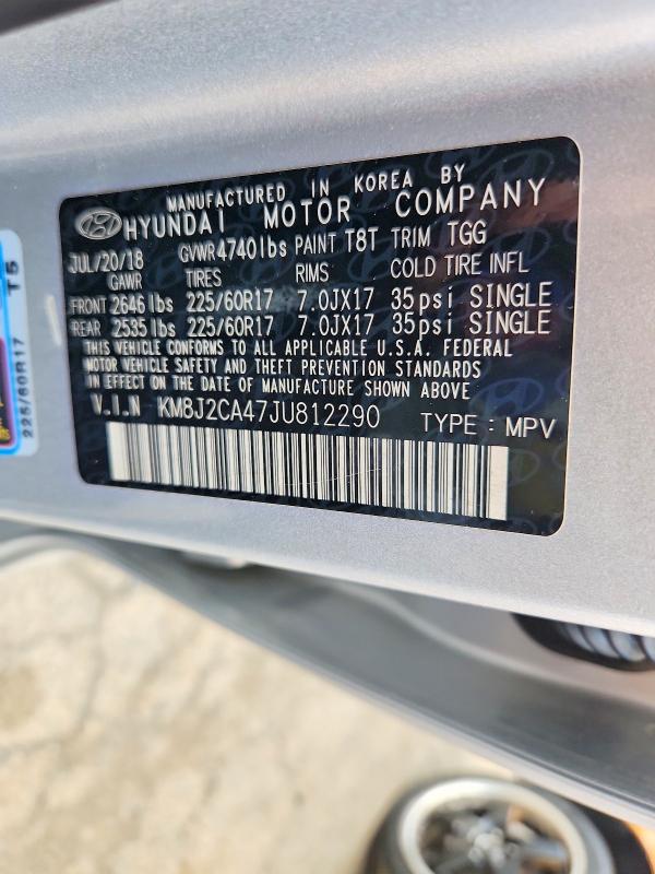 Aukcja sprzedaży 2018 Hyundai Tucson, vin: KM8J2CA47JU812290, numer aukcji: 66377256