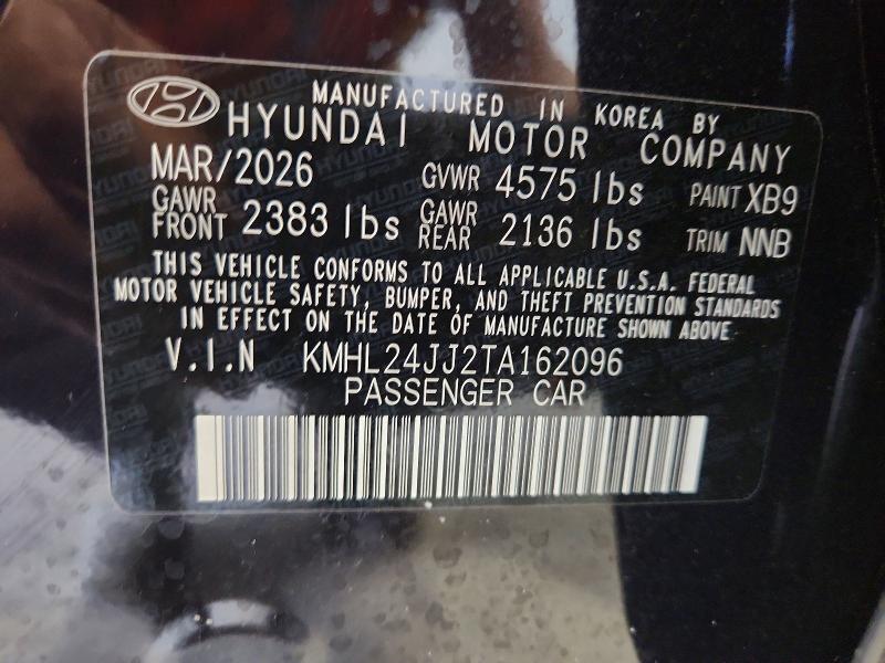 Продаж на аукціоні авто 2026 Hyundai Sonata Hybrid, vin: KMHL24JJ2TA162096, номер лоту: 64510706