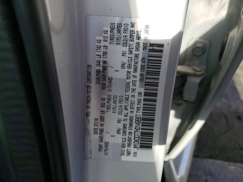 66113706 :رقم المزاد ، JM1DKDD77H0149687 vin ، 2017 Mazda Cx-3 مزاد بيع