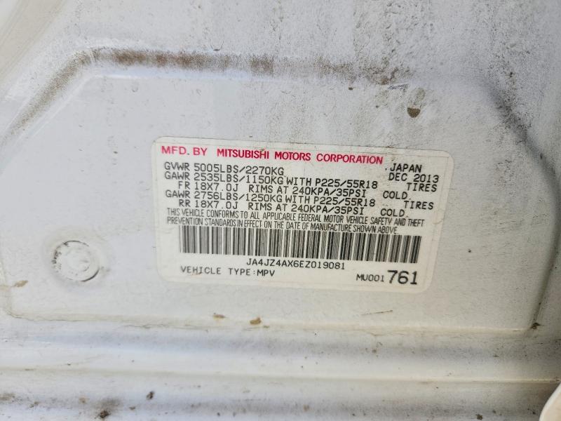 2014 Mitsubishi Outlander მანქანა იყიდება აუქციონზე, vin: JA4JZ4AX6EZ019081, აუქციონის ნომერი: 63903606