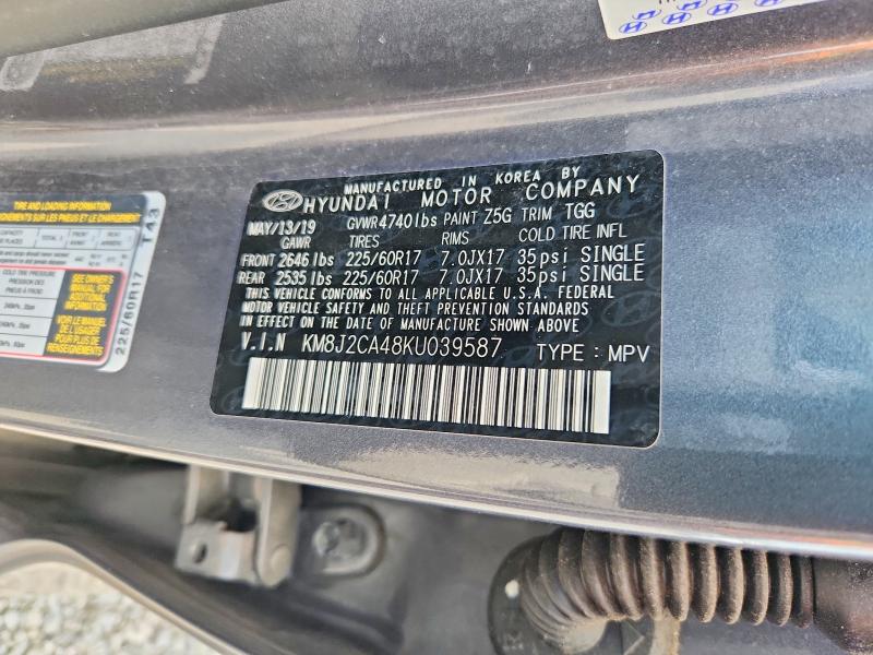 Aukcja sprzedaży 2019 Hyundai Tucson, vin: KM8J2CA48KU039587, numer aukcji: 64632046