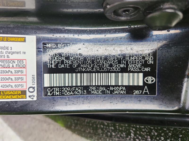 2018 Toyota Corolla Im მანქანა იყიდება აუქციონზე, vin: JTNKARJE9JJ573300, აუქციონის ნომერი: 64835226
