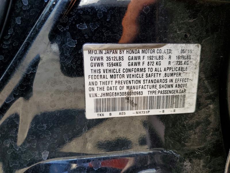 64502146 :رقم المزاد ، JHMGE8H30BS010983 vin ، 2011 Honda Fit مزاد بيع