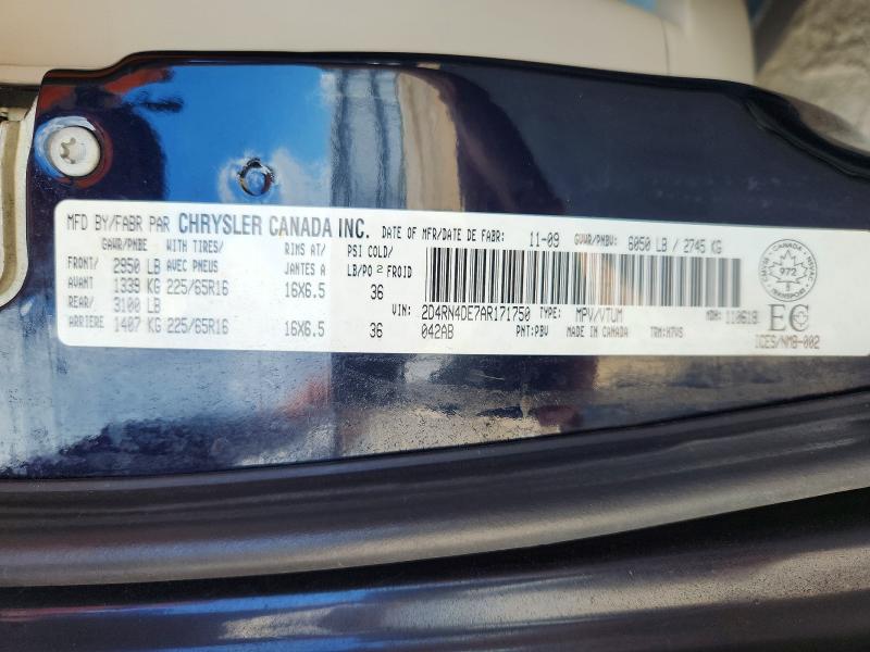 2010 Dodge Grand Caravan მანქანა იყიდება აუქციონზე, vin: 2D4RN4DE7AR171750, აუქციონის ნომერი: 65328766