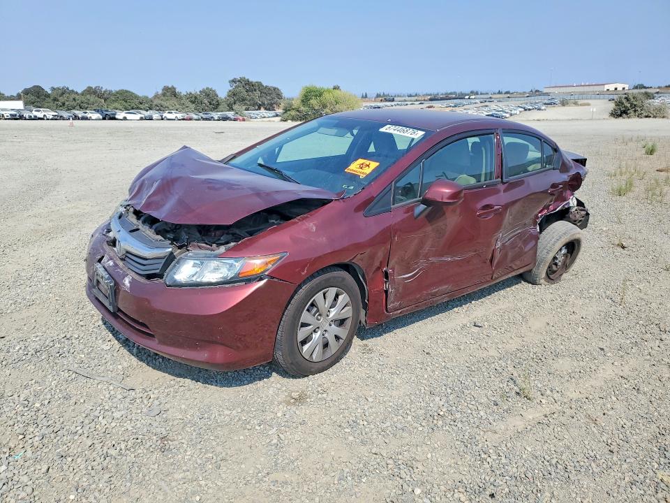67446876 :رقم المزاد ، 2HGFB2F54CH555392 vin ، 2012 Honda Civic مزاد بيع