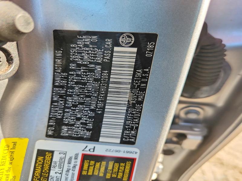 Продаж на аукціоні авто 2017 Toyota Camry, vin: 4T1BF1FK4HU312084, номер лоту: 66016256