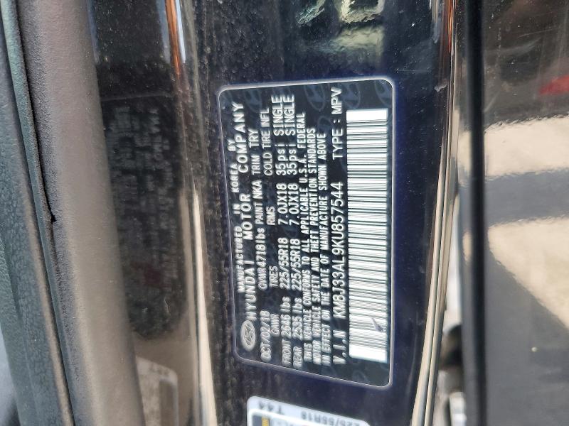 Aukcja sprzedaży 2019 Hyundai Tucson, vin: KM8J33AL9KU857544, numer aukcji: 64183356