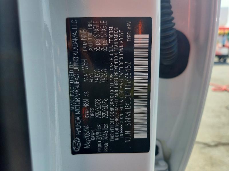 Продаж на аукціоні авто 2026 Hyundai Tucson, vin: 5NMJBCDE1TH735452, номер лоту: 63707586