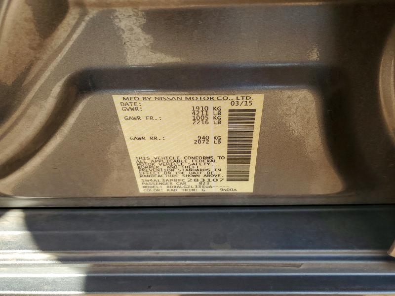 Продажа на аукционе авто 2015 Nissan Altima, vin: 1N4AL3AP8FC283107, номер лота: 65224576