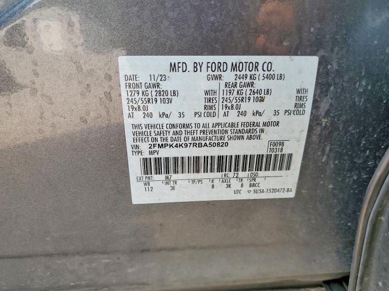 Продаж на аукціоні авто 2024 Ford Edge, vin: 2FMPK4K97RBA50820, номер лоту: 63723796