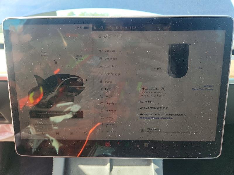 Aukcja sprzedaży 2022 Tesla Model 3, vin: 5YJ3E1EBXNF238848, numer aukcji: 64260026