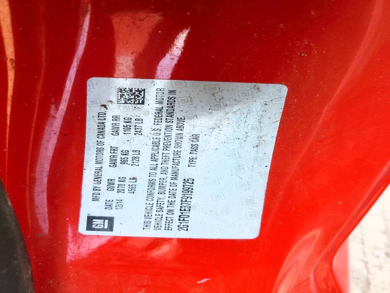 2015 Chevrolet Camaro მანქანა იყიდება აუქციონზე, vin: 2G1FD1E37F9199725, აუქციონის ნომერი: 64100826