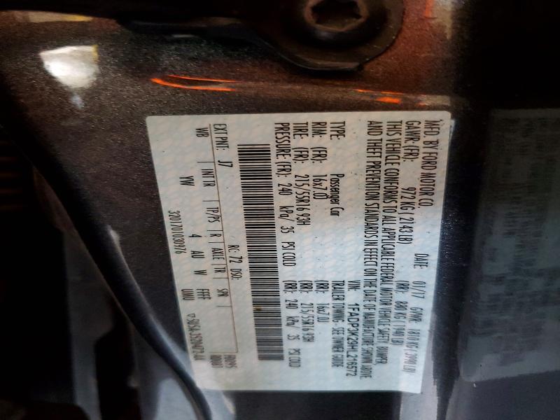 66101536 :رقم المزاد ، 1FADP3K29HL216572 vin ، 2017 Ford Focus مزاد بيع