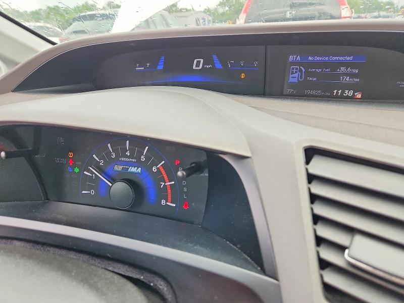 62821636 :رقم المزاد ، JHMFB4F22CS006507 vin ، 2012 Honda Civic مزاد بيع