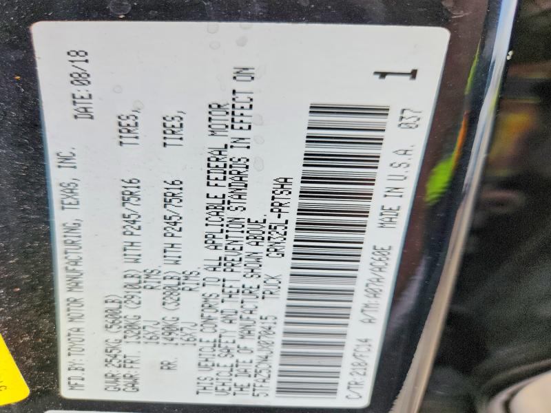 Aukcja sprzedaży 2018 Toyota Tacoma, vin: 5TFAZ5CN4JX070415, numer aukcji: 64946066