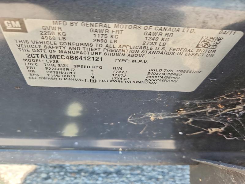 Продаж на аукціоні авто 2011 Gmc Terrain, vin: 2CTALMEC4B6412121, номер лоту: 63917026