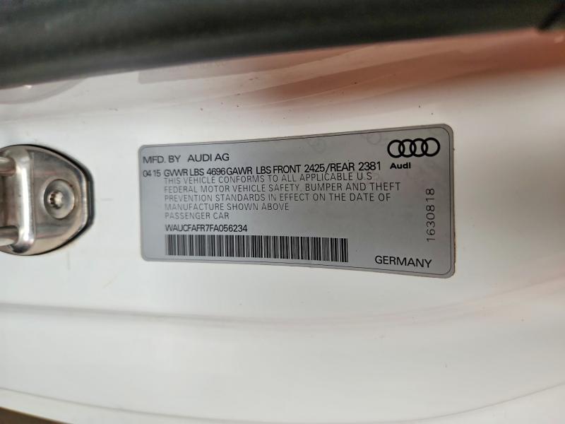 Aukcja sprzedaży 2015 Audi A5, vin: WAUCFAFR7FA056234, numer aukcji: 63355476