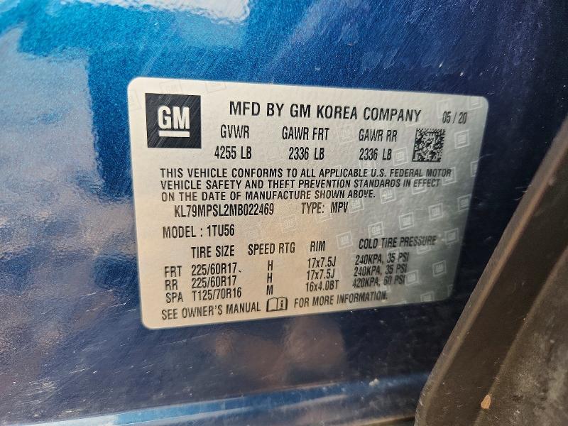 64027226 :رقم المزاد ، KL79MPSL2MB022469 vin ، 2021 Chevrolet Trailblazer مزاد بيع