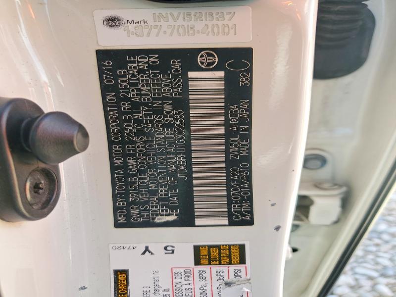 Продажа на аукционе авто 2016 Toyota Prius, vin: JTDKBRFU1G3022583, номер лота: 65710816